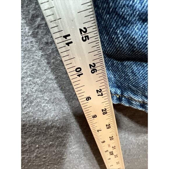 VTG L.L. Bean Original Fit/Relaxed Mom Jeans Blue Flannel Lined Plaid Size 14P - Picture 16 of 16